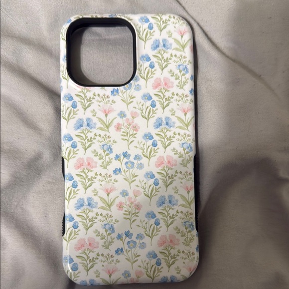 Floral Pattern Phone Case - Blue and Pink 16 pro max - Picture 1 of 1